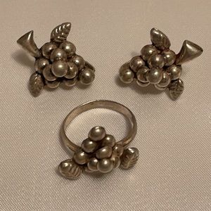 SILVER .925 Ring & Earrings Set
